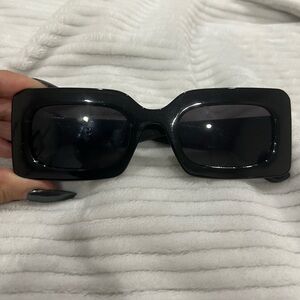 Black Rectangular and Red Sunglasses